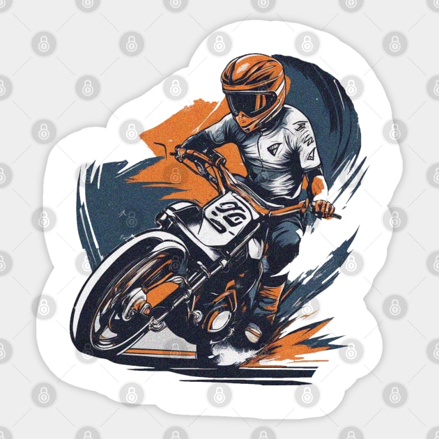 person riding racing bike Sticker by JnS Merch Store